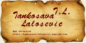 Tankosava Lalošević vizit kartica